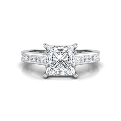 Princess Cluster Prong Set Lab Grown Diamond Engagement Ring