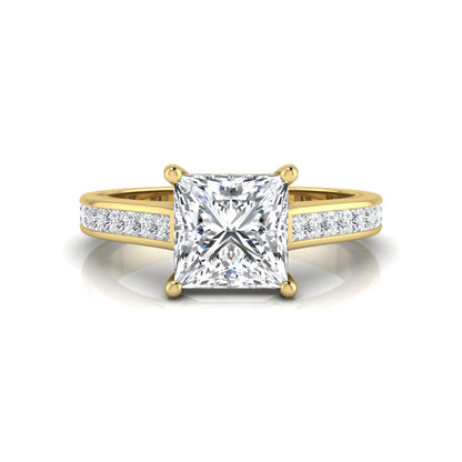 Princess Cluster Prong Set Lab Grown Diamond Engagement Ring
