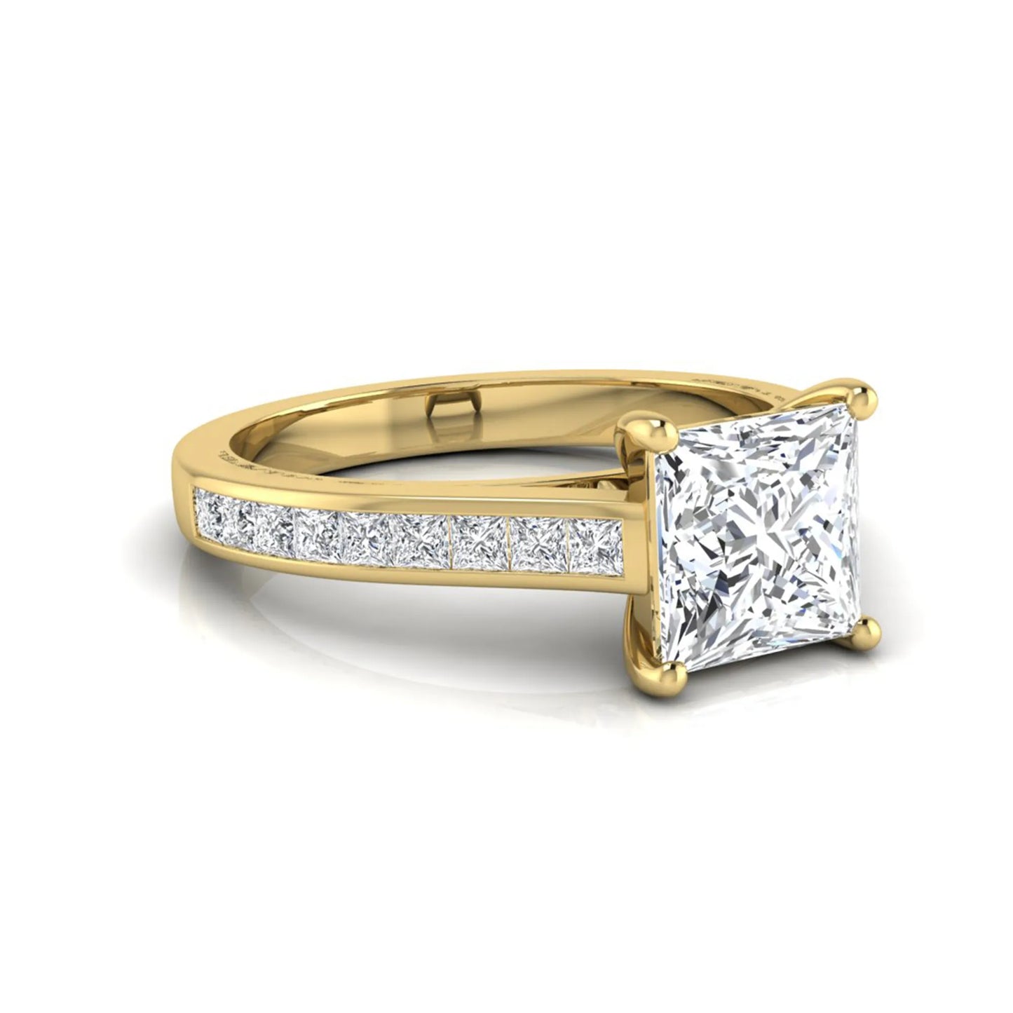 Princess Cluster Prong Set Lab Grown Diamond Engagement Ring