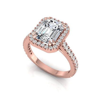 Princess Cluster Prong Set Lab Grown Diamond Engagement Ring