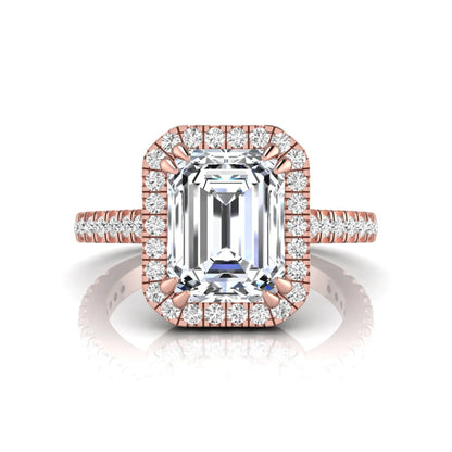 Princess Cluster Prong Set Lab Grown Diamond Engagement Ring