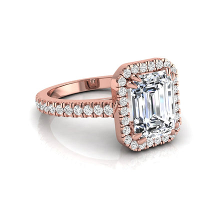 Princess Cluster Prong Set Lab Grown Diamond Engagement Ring