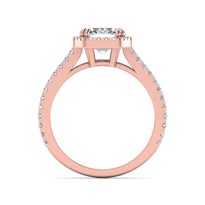 Princess Cluster Prong Set Lab Grown Diamond Engagement Ring