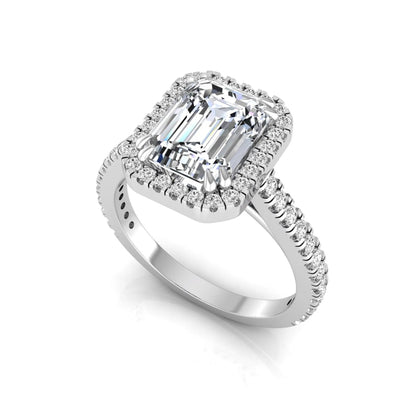 Princess Cluster Prong Set Lab Grown Diamond Engagement Ring