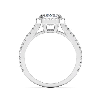 Princess Cluster Prong Set Lab Grown Diamond Engagement Ring