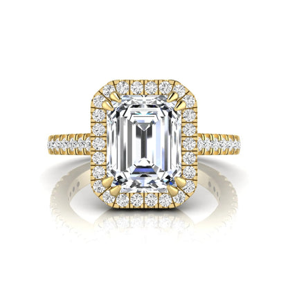 Princess Cluster Prong Set Lab Grown Diamond Engagement Ring