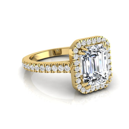 Princess Cluster Prong Set Lab Grown Diamond Engagement Ring