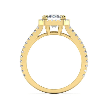 Princess Cluster Prong Set Lab Grown Diamond Engagement Ring