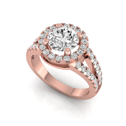 Princess Cluster Prong Set Lab Grown Diamond Engagement Ring
