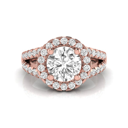 Princess Cluster Prong Set Lab Grown Diamond Engagement Ring