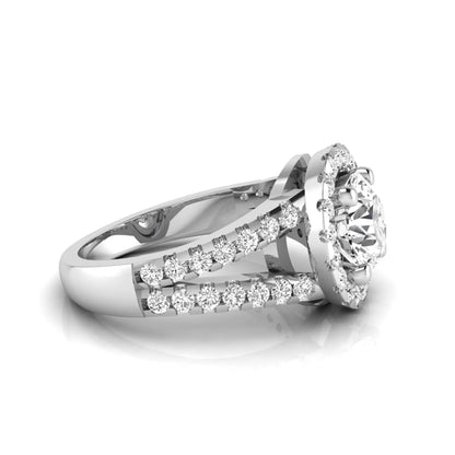 Princess Cluster Prong Set Lab Grown Diamond Engagement Ring
