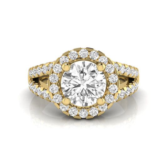 Princess Cluster Prong Set Lab Grown Diamond Engagement Ring