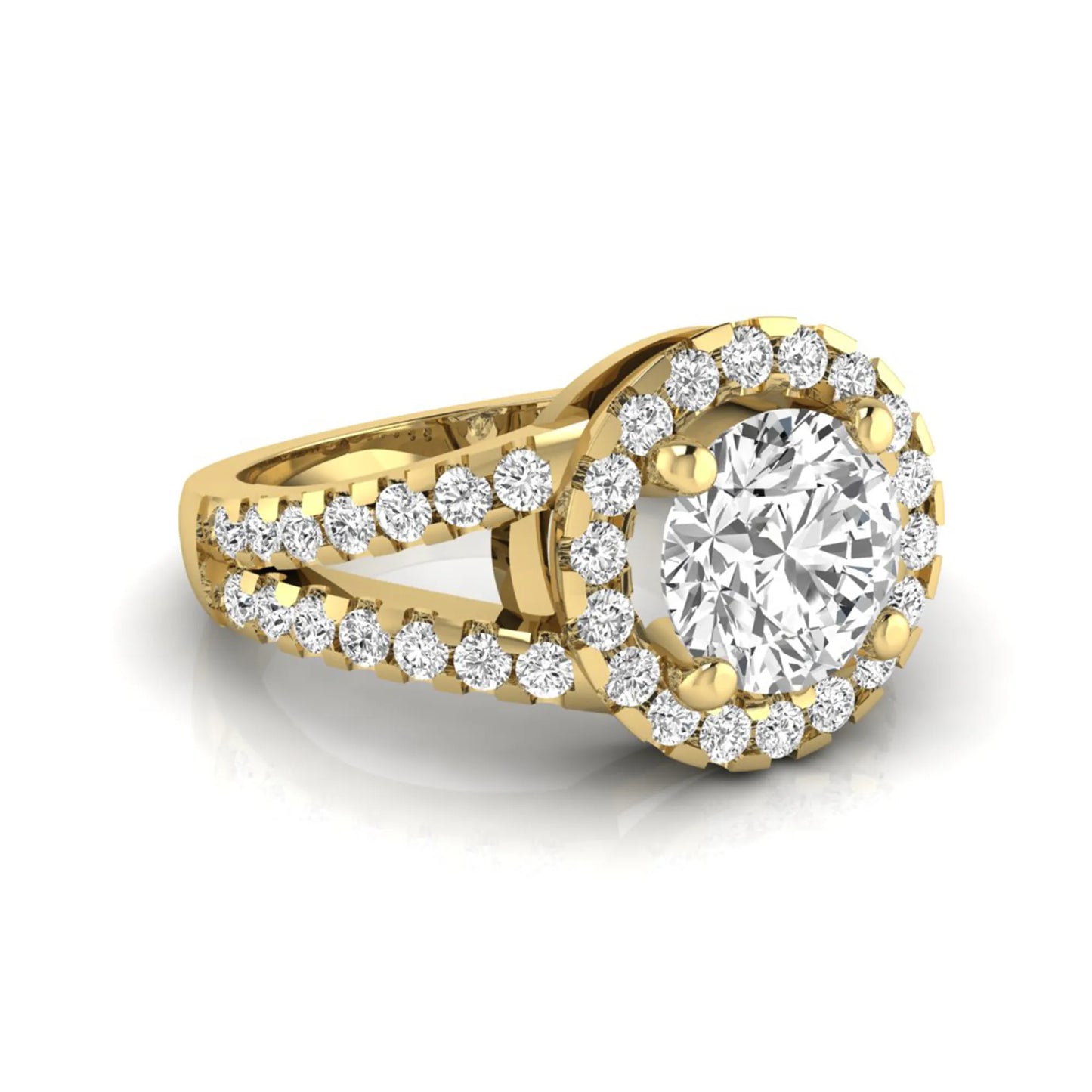 Princess Cluster Prong Set Lab Grown Diamond Engagement Ring