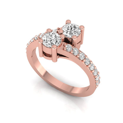 Princess Cluster Prong Set Lab Grown Diamond Engagement Ring