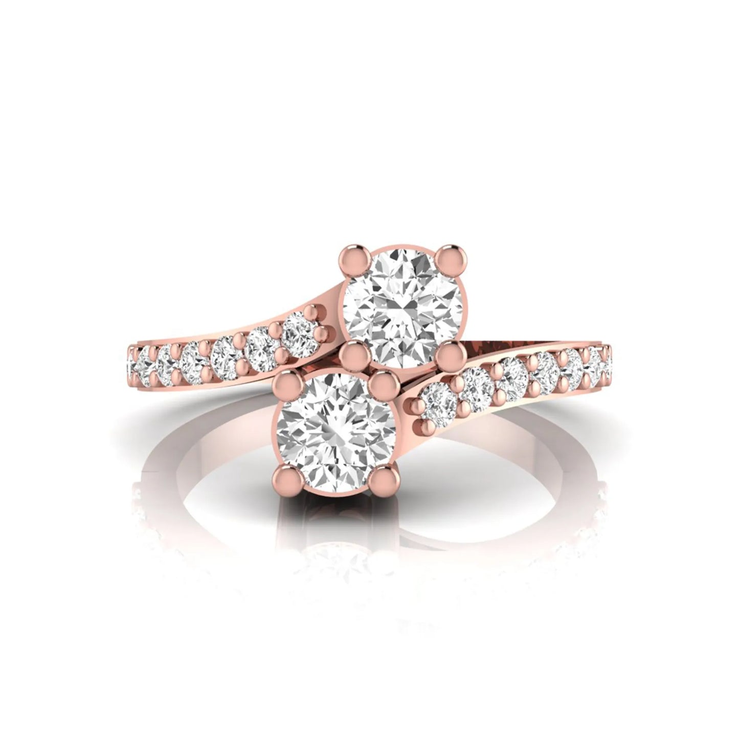 Princess Cluster Prong Set Lab Grown Diamond Engagement Ring