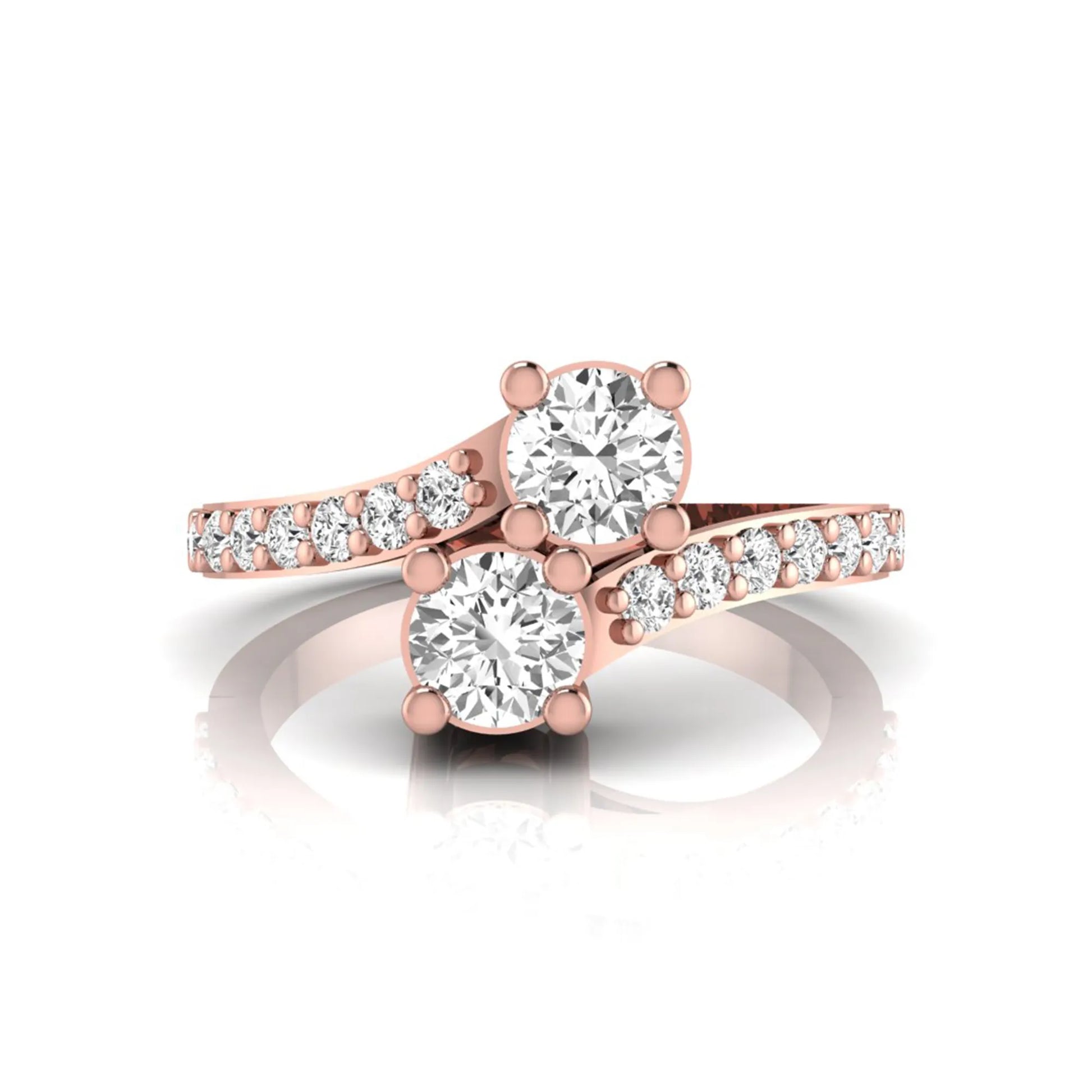 Princess Cluster Prong Set Lab Grown Diamond Engagement Ring