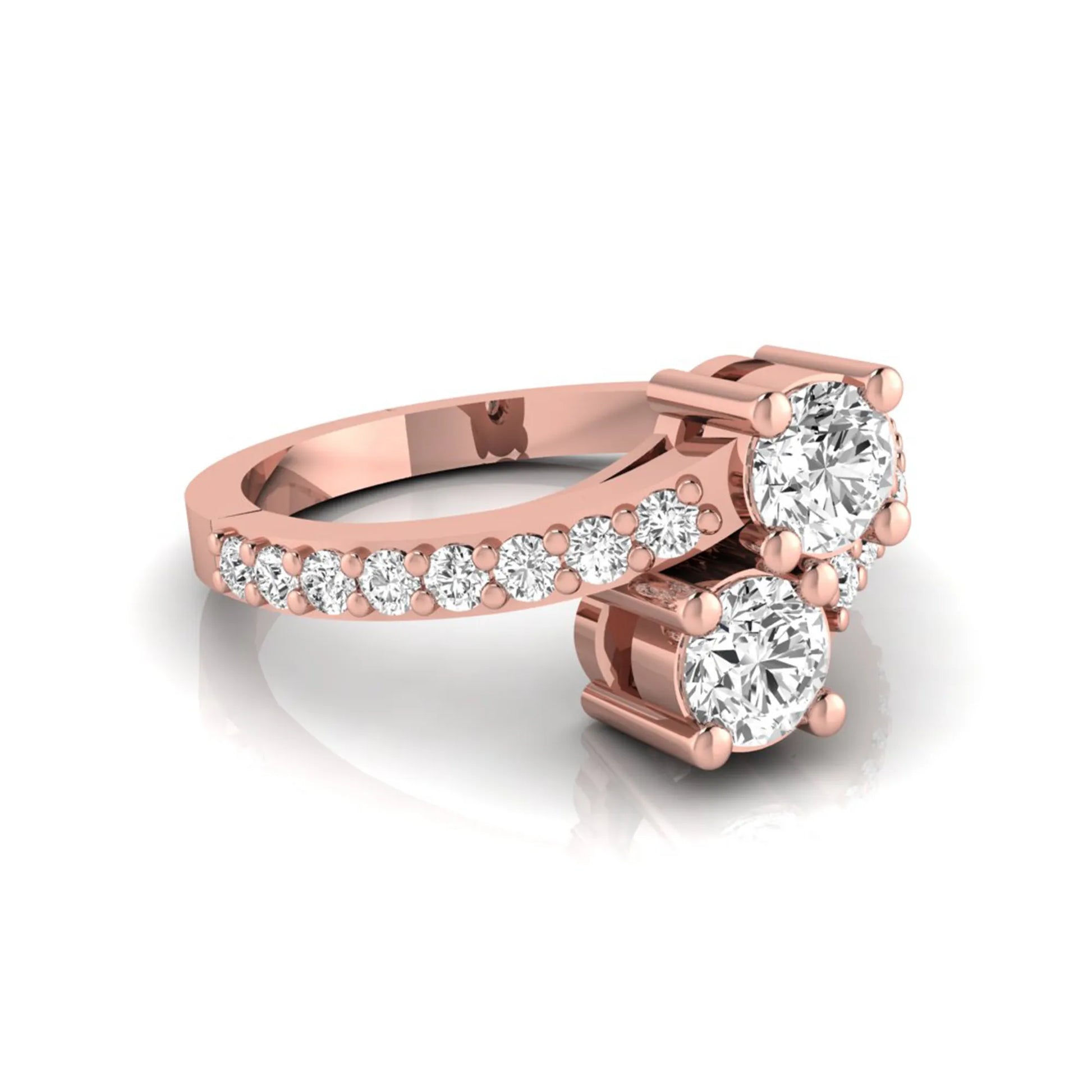 Princess Cluster Prong Set Lab Grown Diamond Engagement Ring