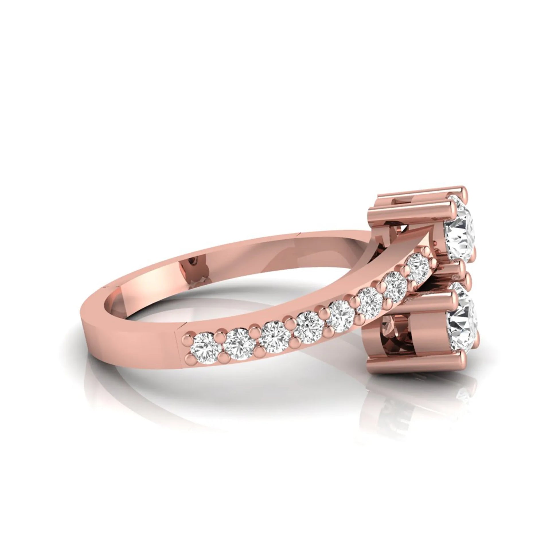 Princess Cluster Prong Set Lab Grown Diamond Engagement Ring