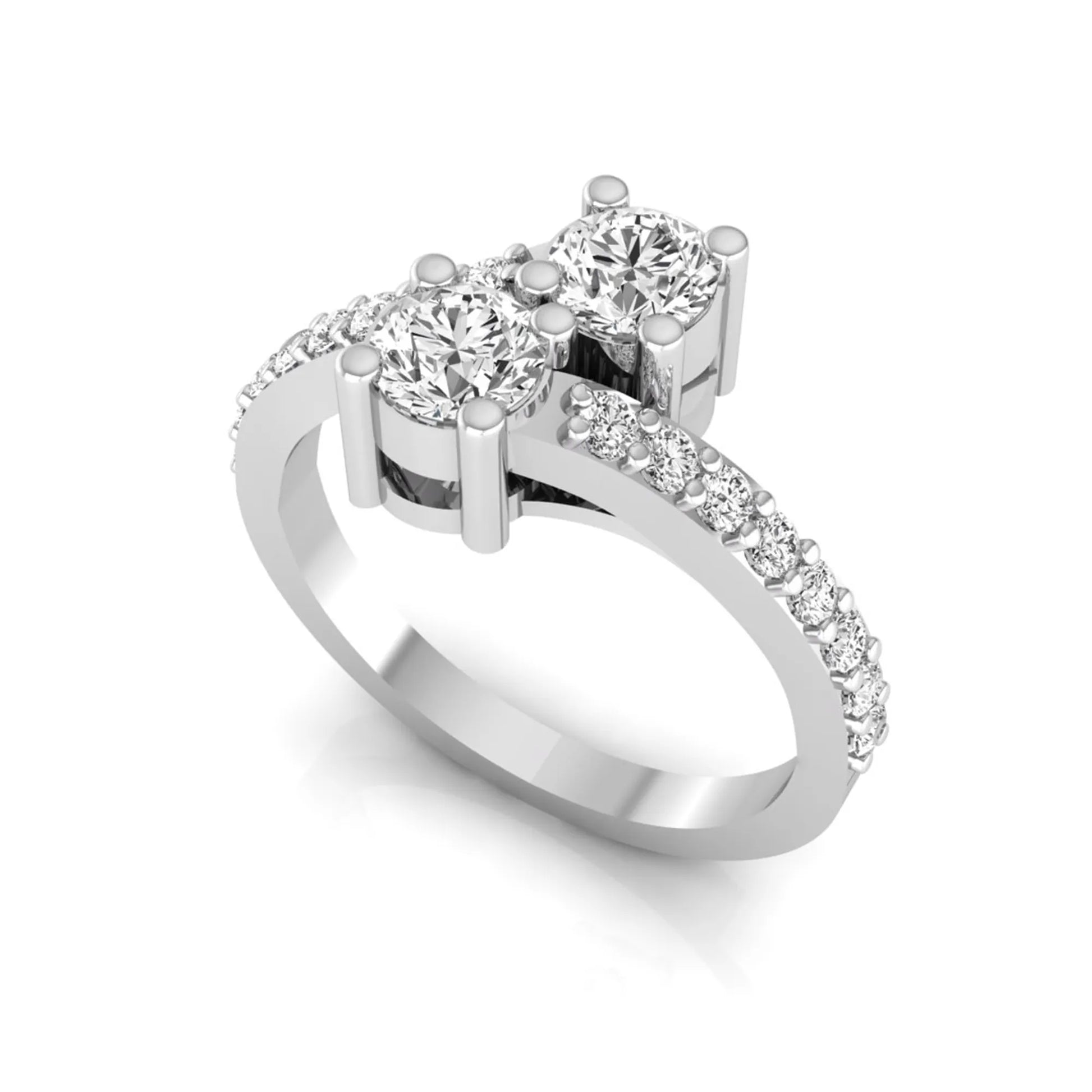 Princess Cluster Prong Set Lab Grown Diamond Engagement Ring