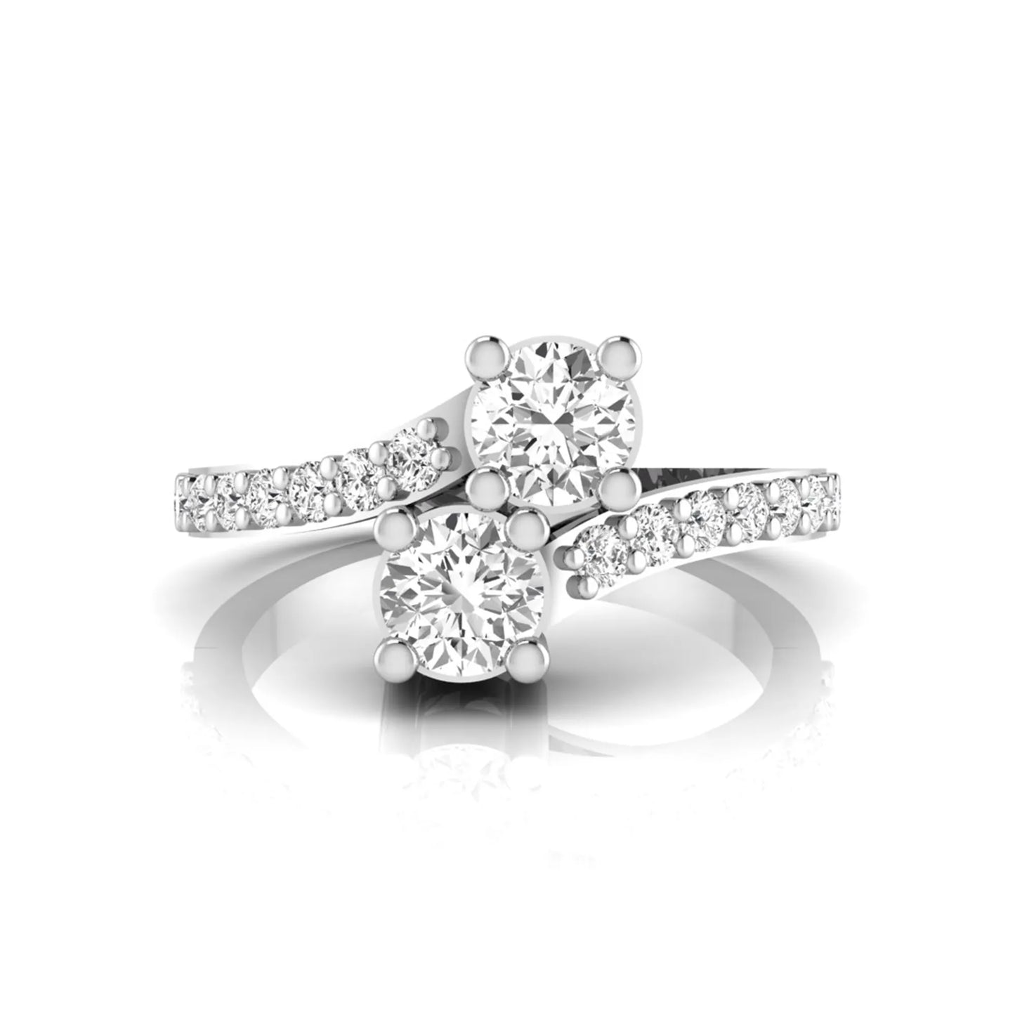 Princess Cluster Prong Set Lab Grown Diamond Engagement Ring