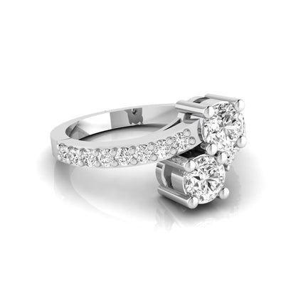 Princess Cluster Prong Set Lab Grown Diamond Engagement Ring