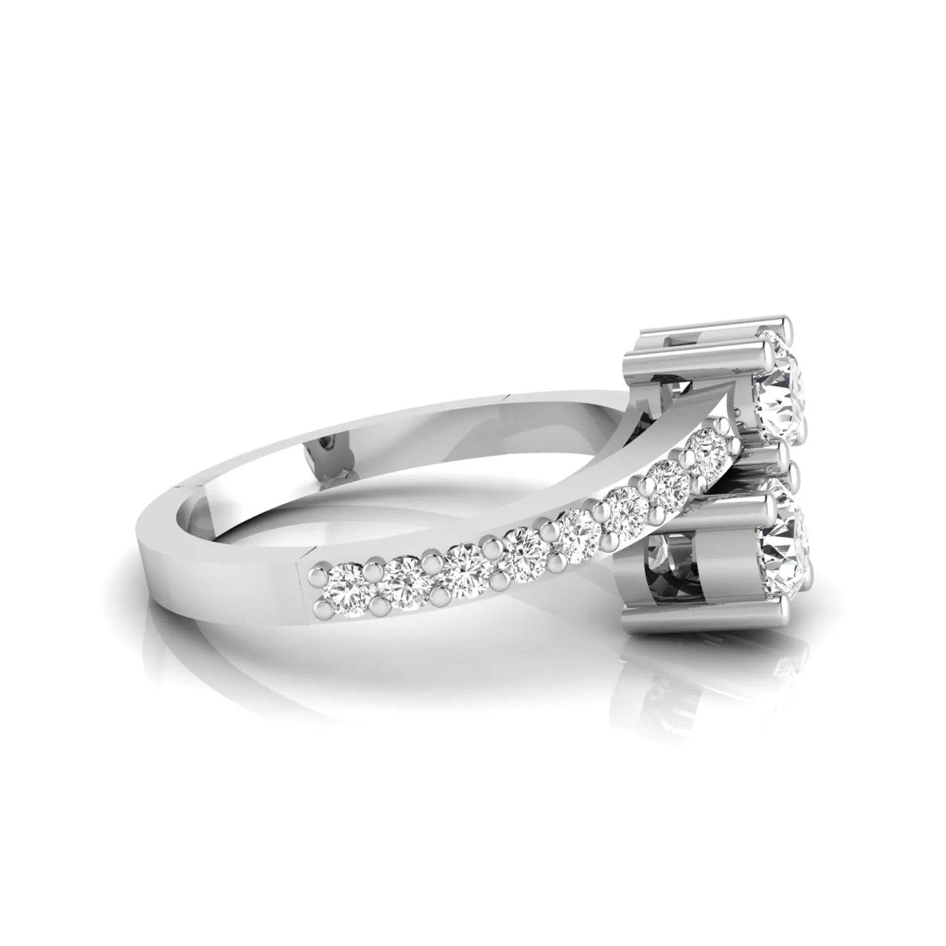 Princess Cluster Prong Set Lab Grown Diamond Engagement Ring