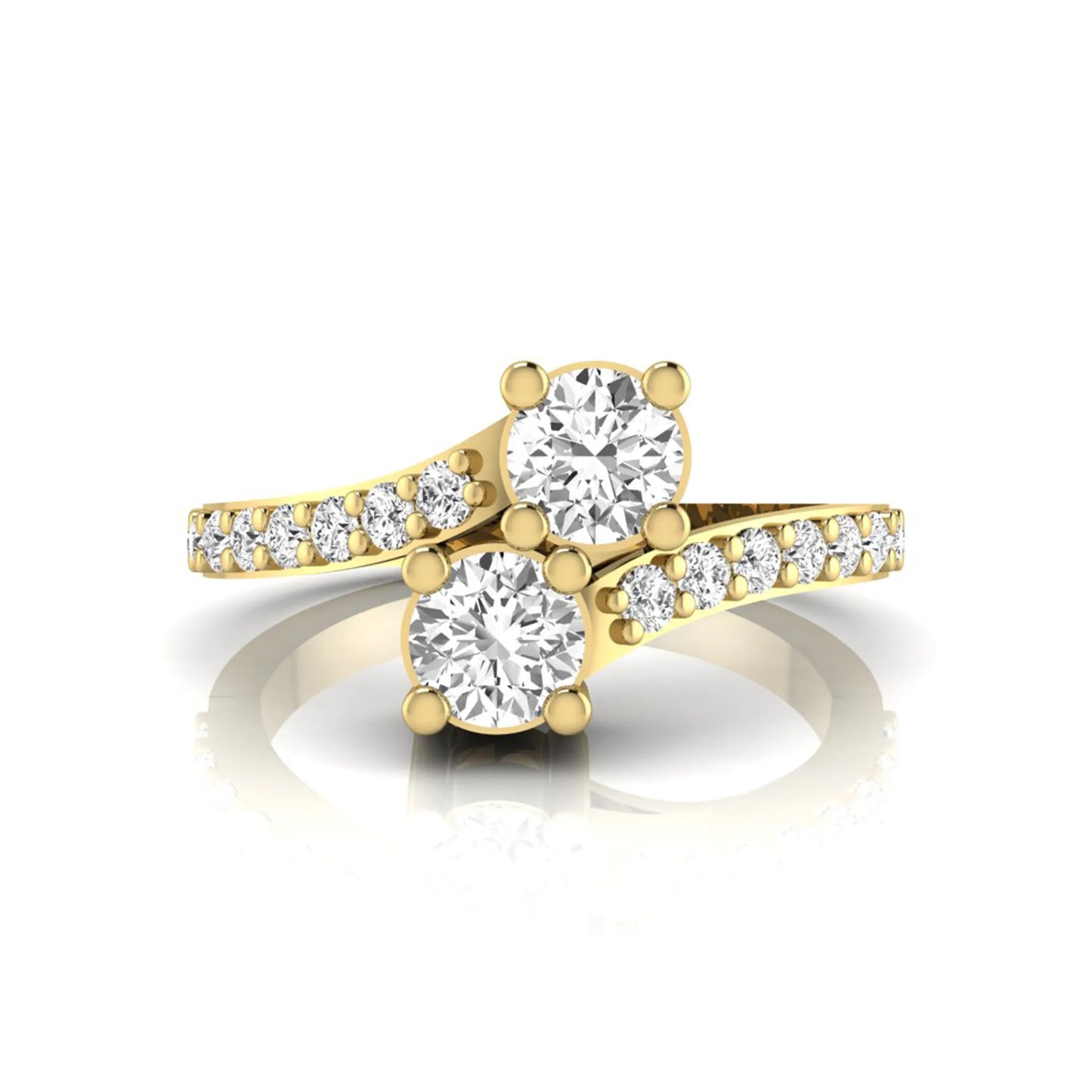 Princess Cluster Prong Set Lab Grown Diamond Engagement Ring