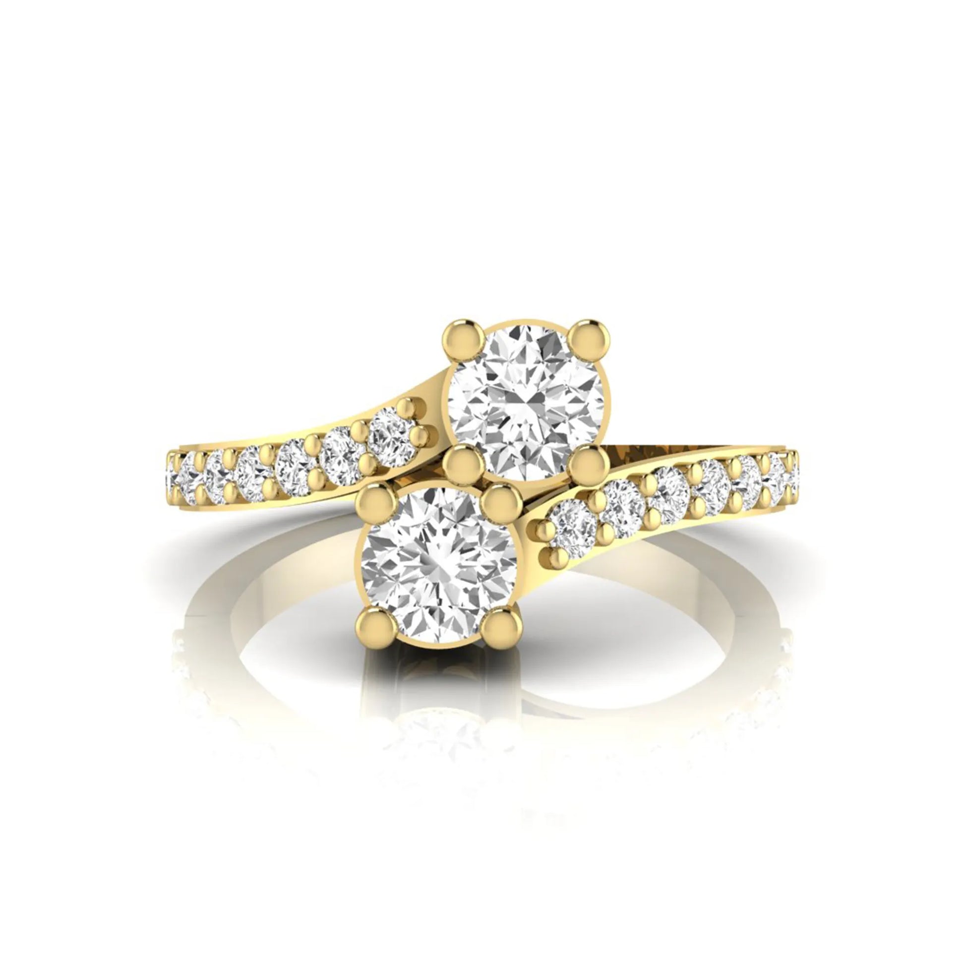 Princess Cluster Prong Set Lab Grown Diamond Engagement Ring