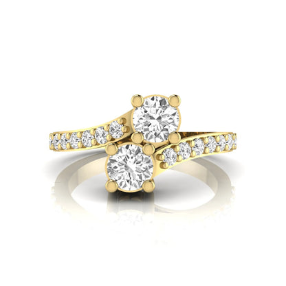 Princess Cluster Prong Set Lab Grown Diamond Engagement Ring