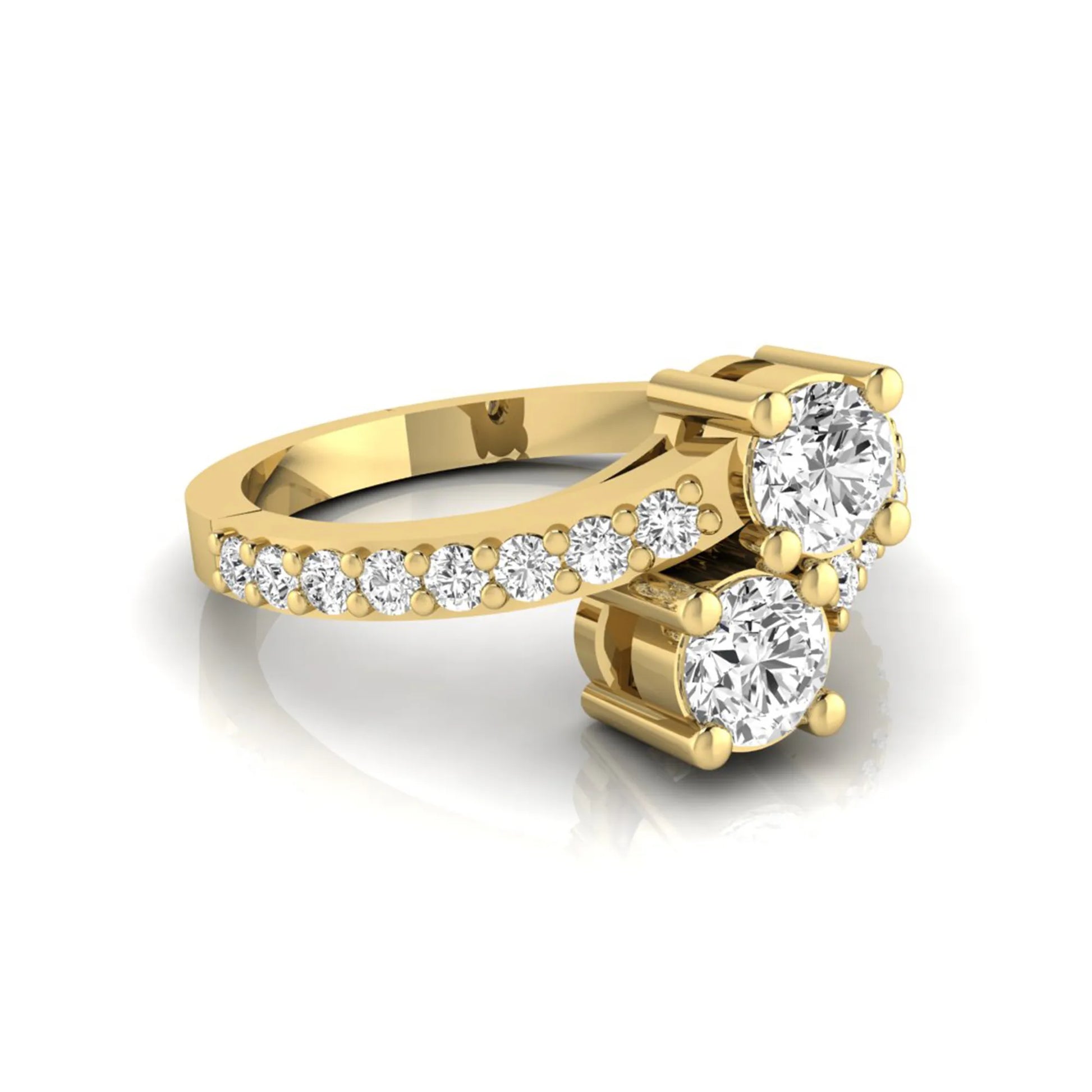 Princess Cluster Prong Set Lab Grown Diamond Engagement Ring