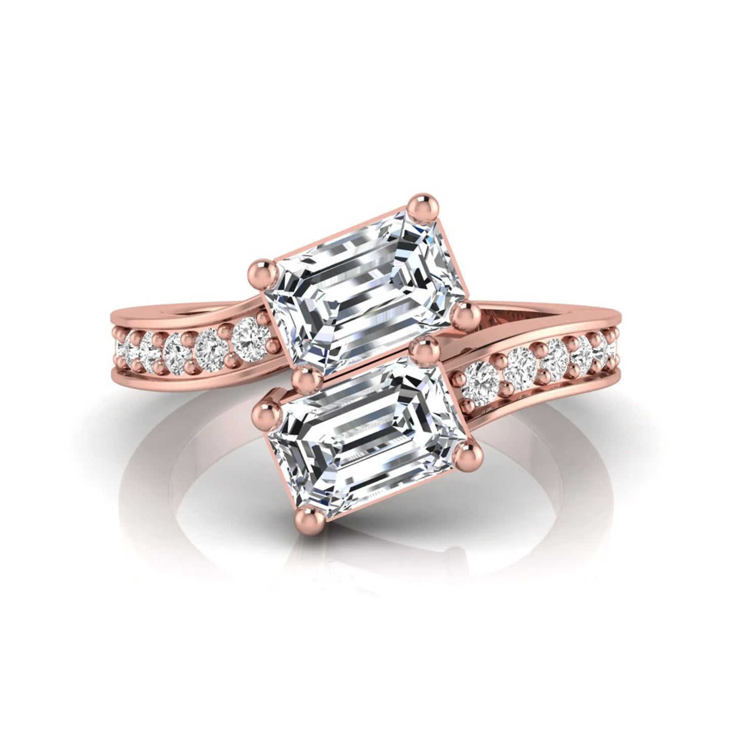 Princess Cluster Prong Set Lab Grown Diamond Engagement Ring