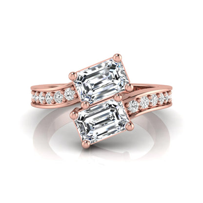 Princess Cluster Prong Set Lab Grown Diamond Engagement Ring