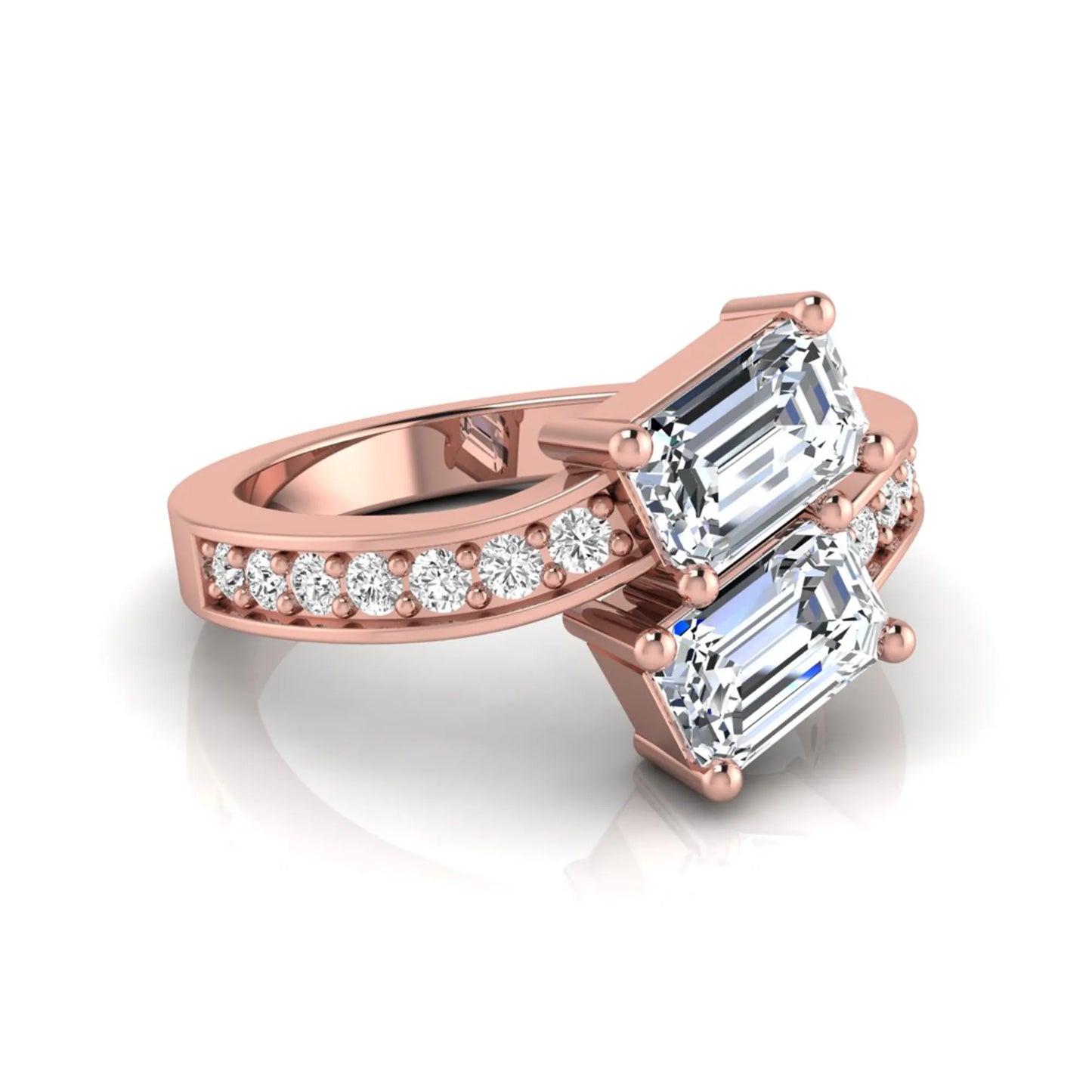 Princess Cluster Prong Set Lab Grown Diamond Engagement Ring