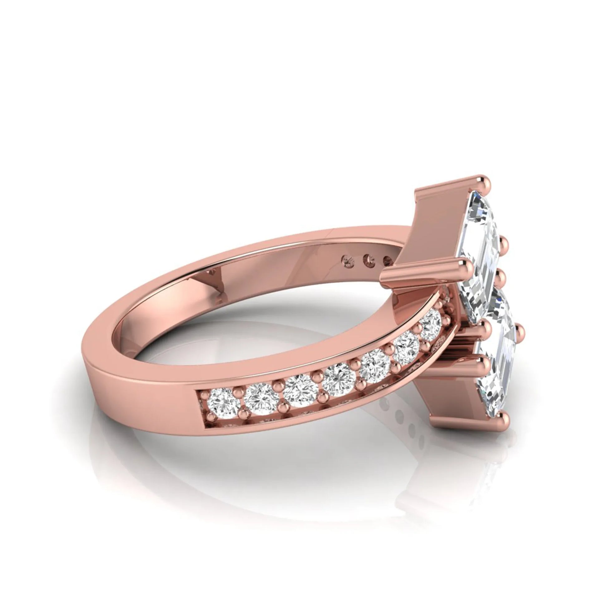Princess Cluster Prong Set Lab Grown Diamond Engagement Ring
