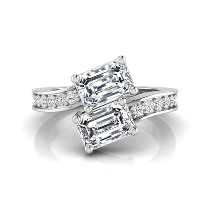 Princess Cluster Prong Set Lab Grown Diamond Engagement Ring