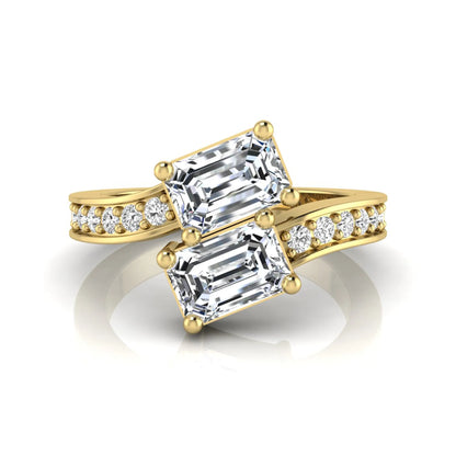 Princess Cluster Prong Set Lab Grown Diamond Engagement Ring