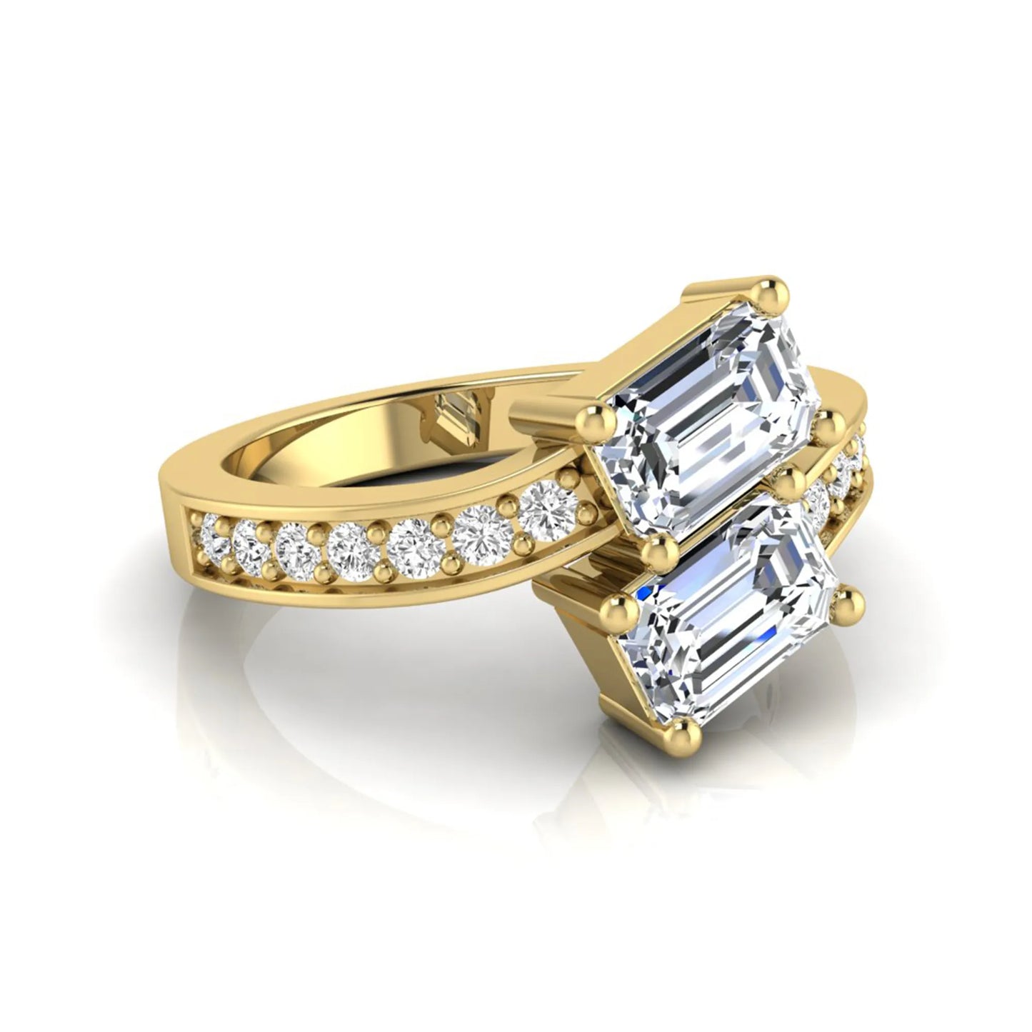 Princess Cluster Prong Set Lab Grown Diamond Engagement Ring