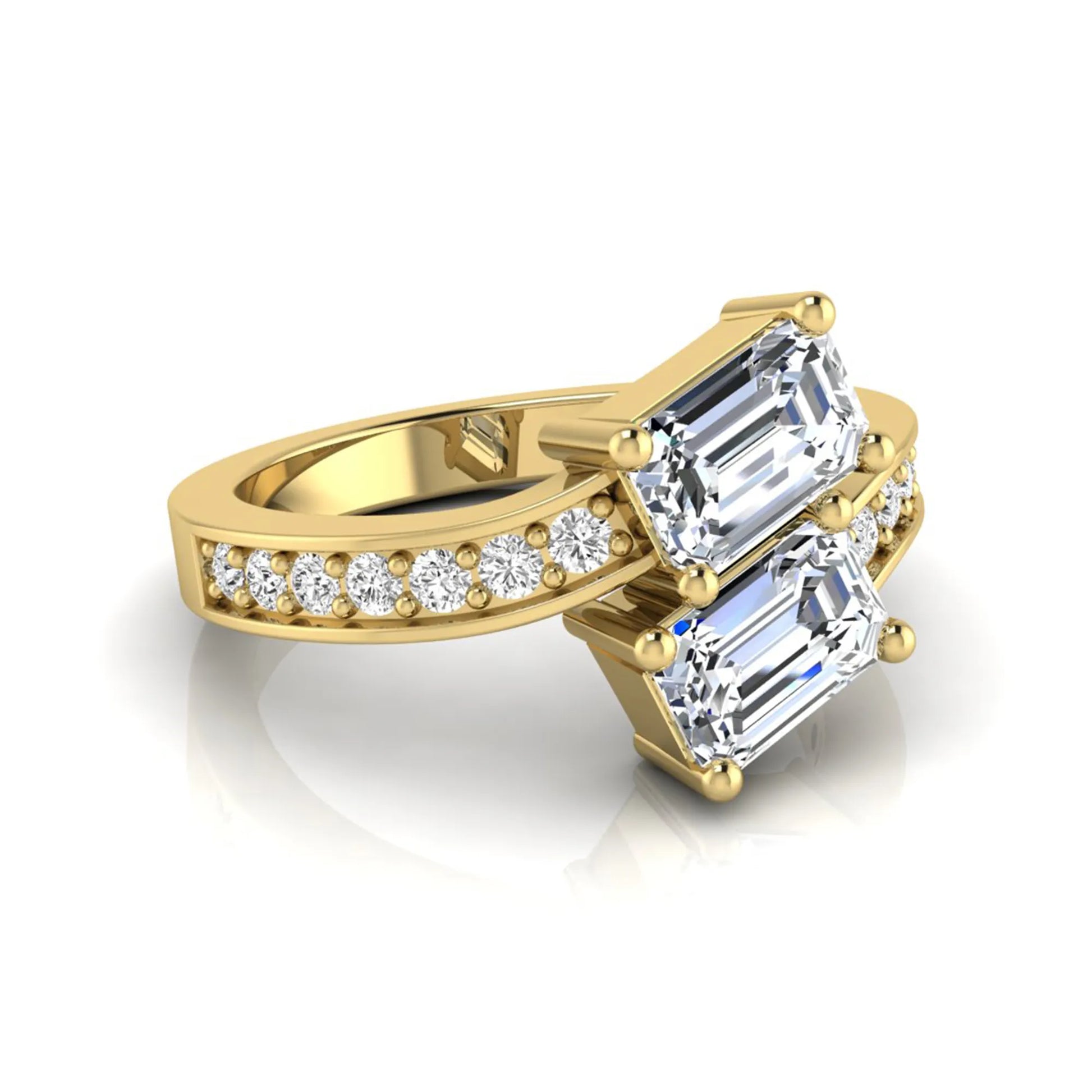 Princess Cluster Prong Set Lab Grown Diamond Engagement Ring
