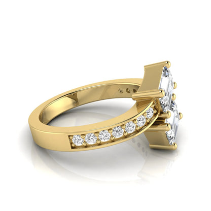 Princess Cluster Prong Set Lab Grown Diamond Engagement Ring