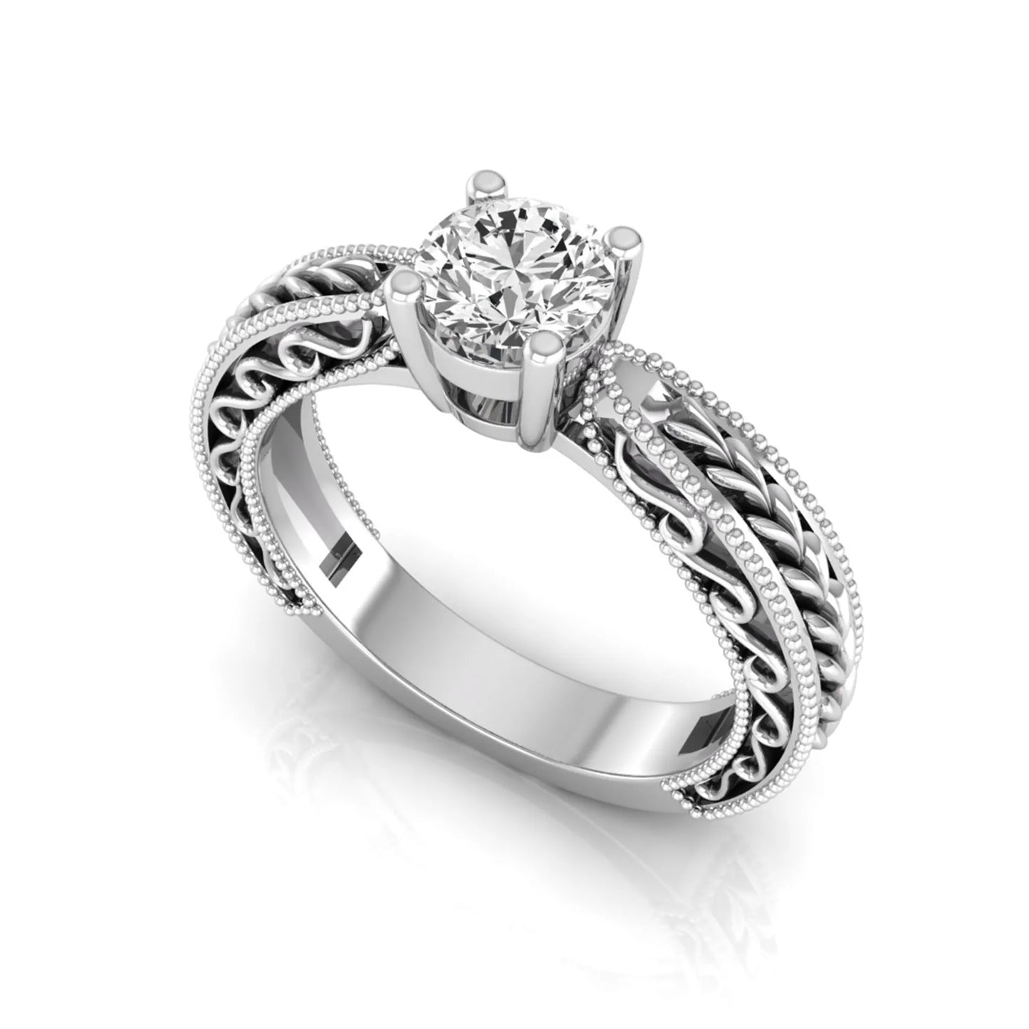 Princess Cluster Prong Set Lab Grown Diamond Engagement Ring