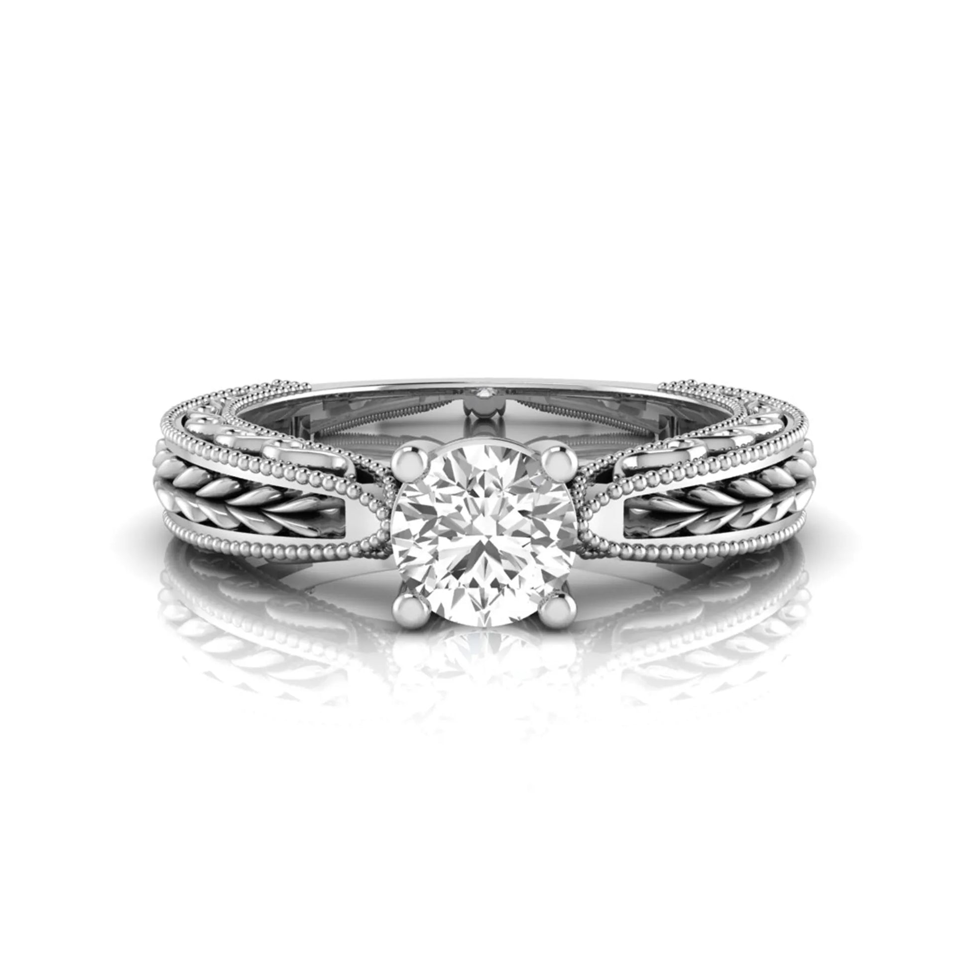 Princess Cluster Prong Set Lab Grown Diamond Engagement Ring