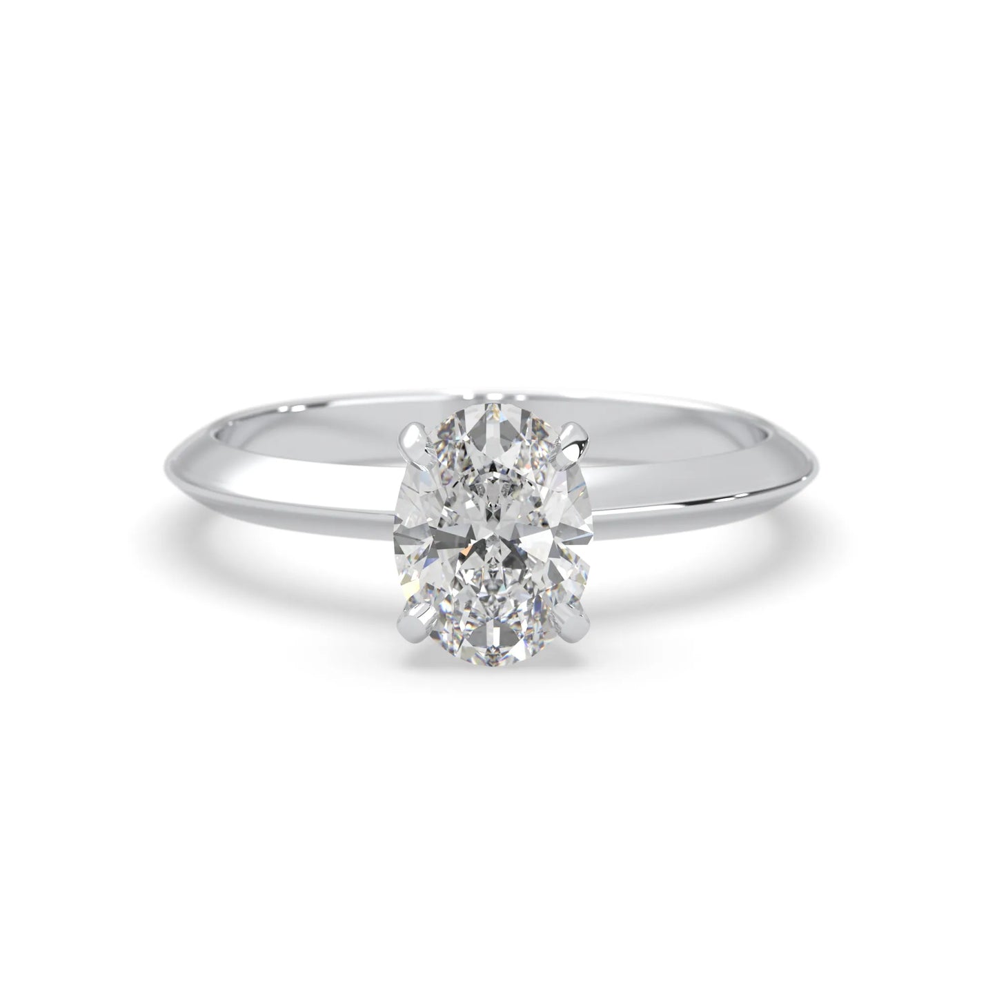 white-gold Diamond ring on a white background