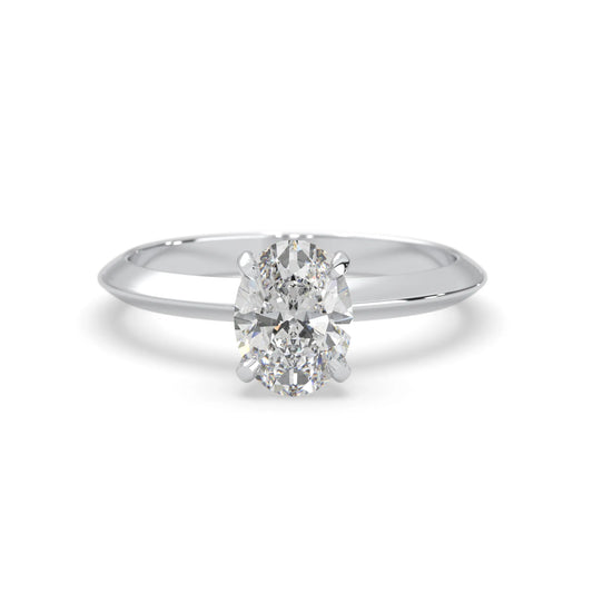 white-gold Diamond ring on a white background