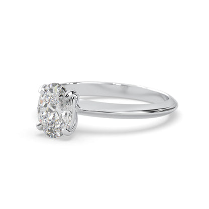 white-gold Diamond ring on a white background