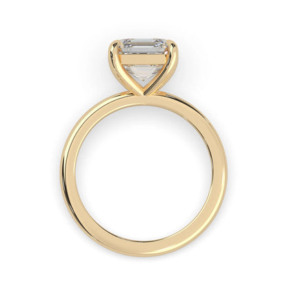 Asscher Cut Solitaire Lab Grown Diamond Engagement Ring