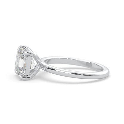 Asscher Cut Solitaire Lab Grown Diamond Engagement Ring