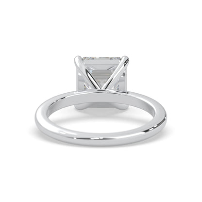 Asscher Cut Solitaire Lab Grown Diamond Engagement Ring
