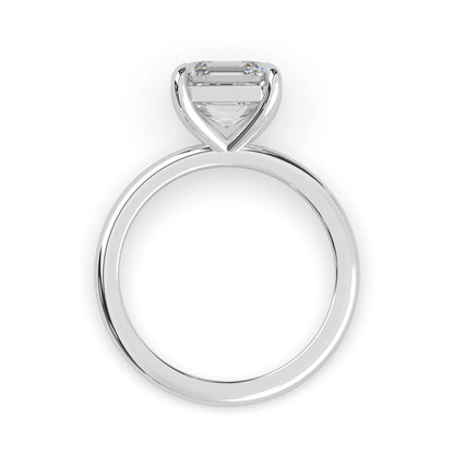 Asscher Cut Solitaire Lab Grown Diamond Engagement Ring
