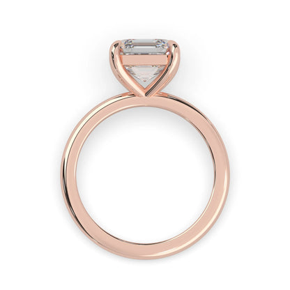 Asscher Cut Solitaire Lab Grown Diamond Engagement Ring