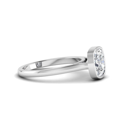 Cushion Bezel Set Lab Grown Diamond Solitaire Ring